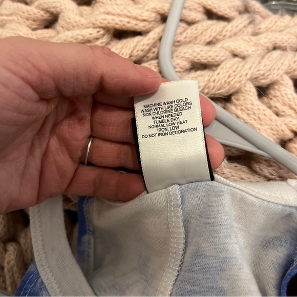 Modern Lux Beach Lake Peace Sign Hippie Tie Dye Sky Tank Top Cover Up Women’s S - Picture 6 of 7